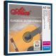 AC130 Classical Guitar String Set, Clear Nylon Plain String, Silver Plated Copper Alloy Winding, Anti-Rust Coating